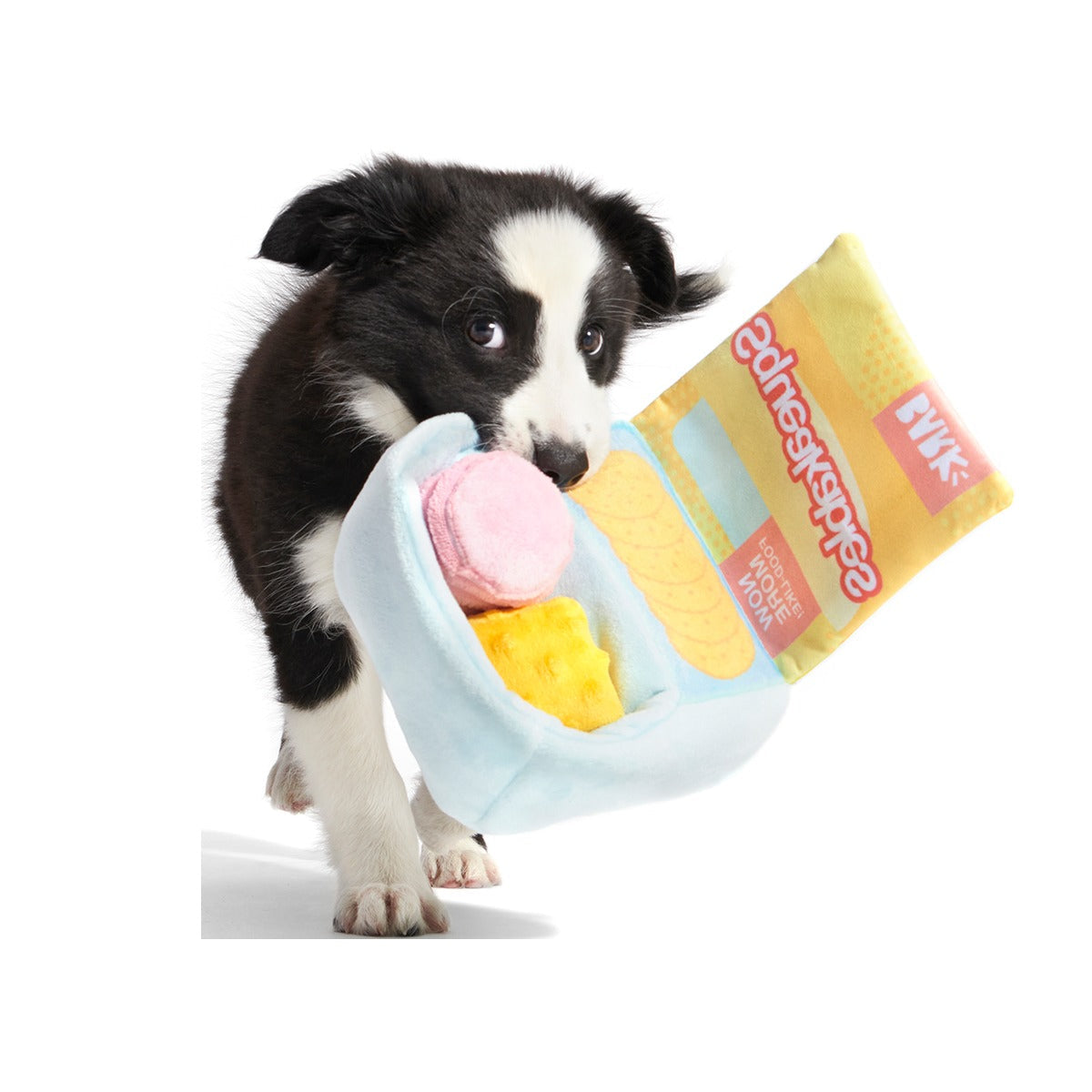 Squeakables Plush Multi-Part + Enrichment Dog Toy