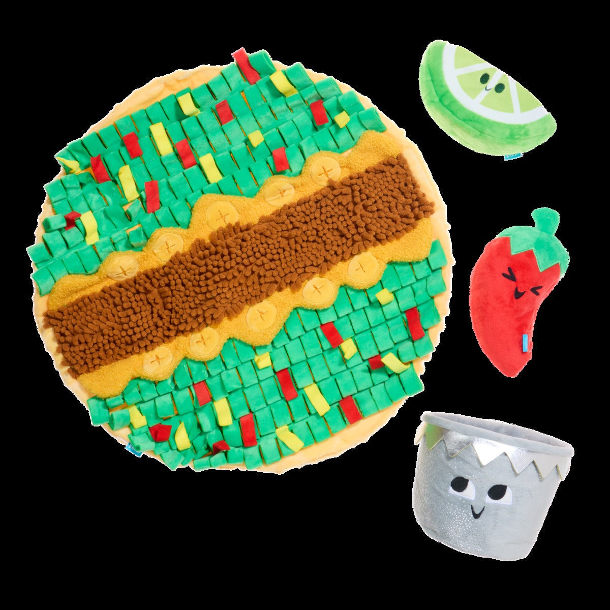Extra-Snuffed Burrito Plush Extra-Large + Multi-Part + Enrichment Dog Toy