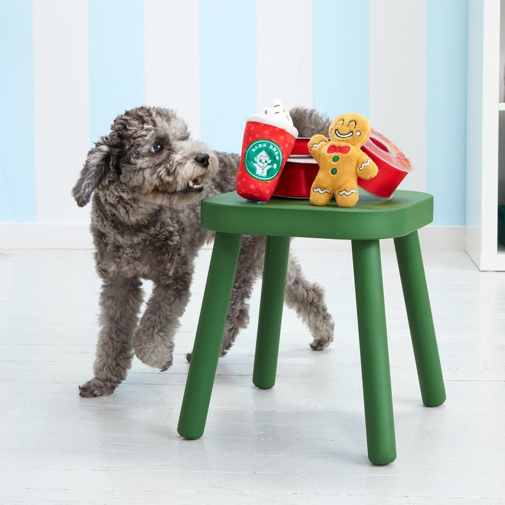 Jitterbread Man Plush Multi-Part Dog Toy