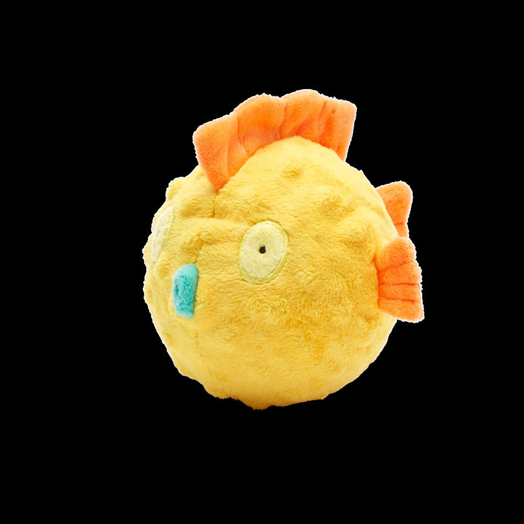Bloated Barry the Blowfish Plush Fetch Dog Toy