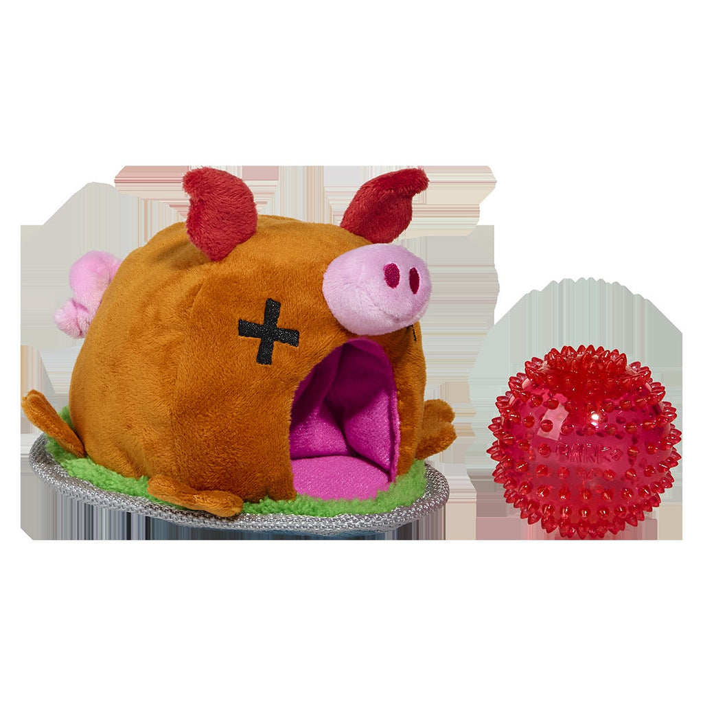Squeakling Pig Plush Multi-Part + Enrichment + Fetch Dog Toy