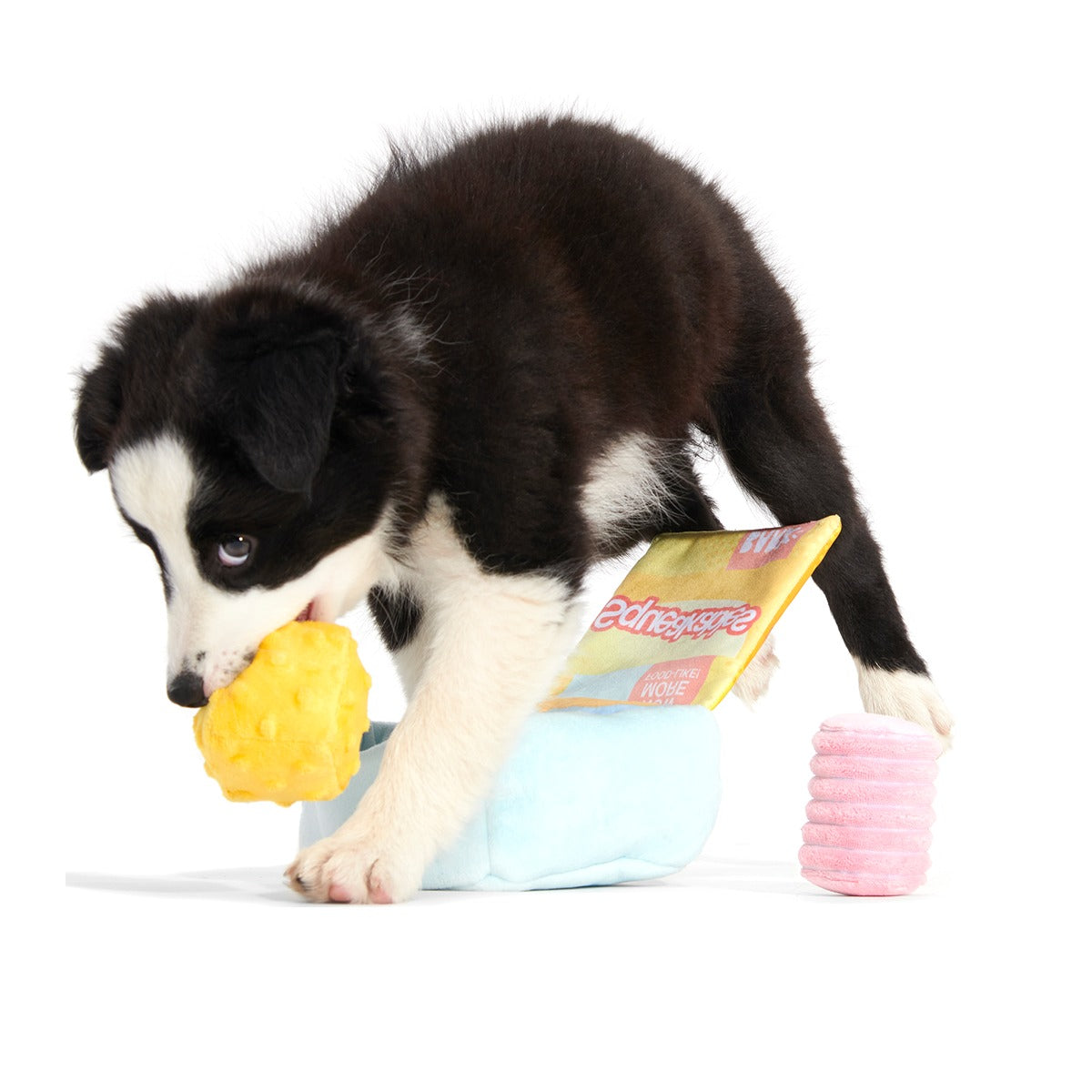 Squeakables Plush Multi-Part + Enrichment Dog Toy
