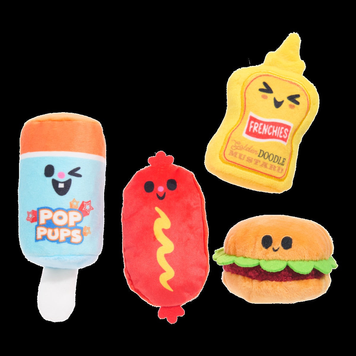 The Bark-B-Q Bunch Plush Multi-Part Dog Toy