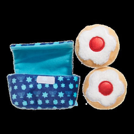 Woofganiyot Hanukkah Plush Multi-Part + Enrichment Dog Toy
