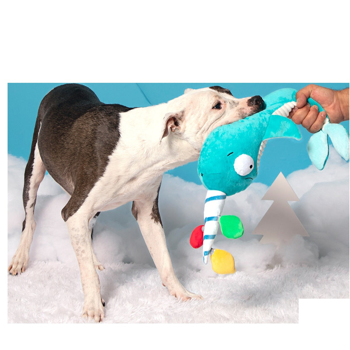 Deck the Narwhal Plush XXL Tug Dog Toy