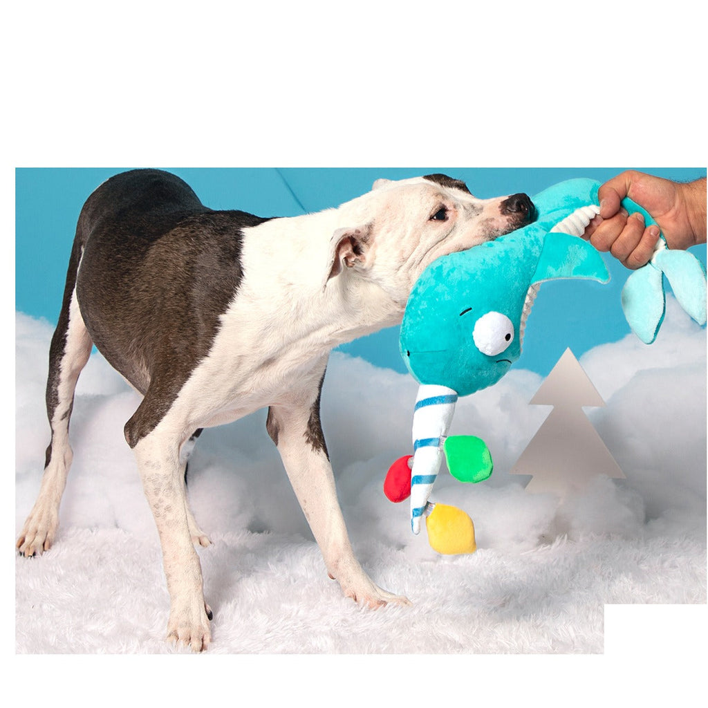 Deck the Narwhal Plush XXL Tug Dog Toy