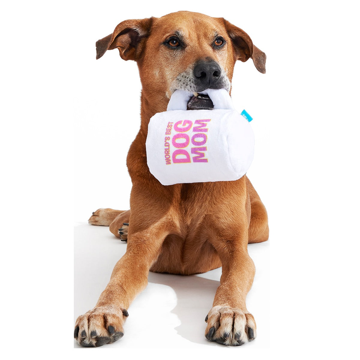 World's Best Dog Mom Mug Plush Tug Dog Toy
