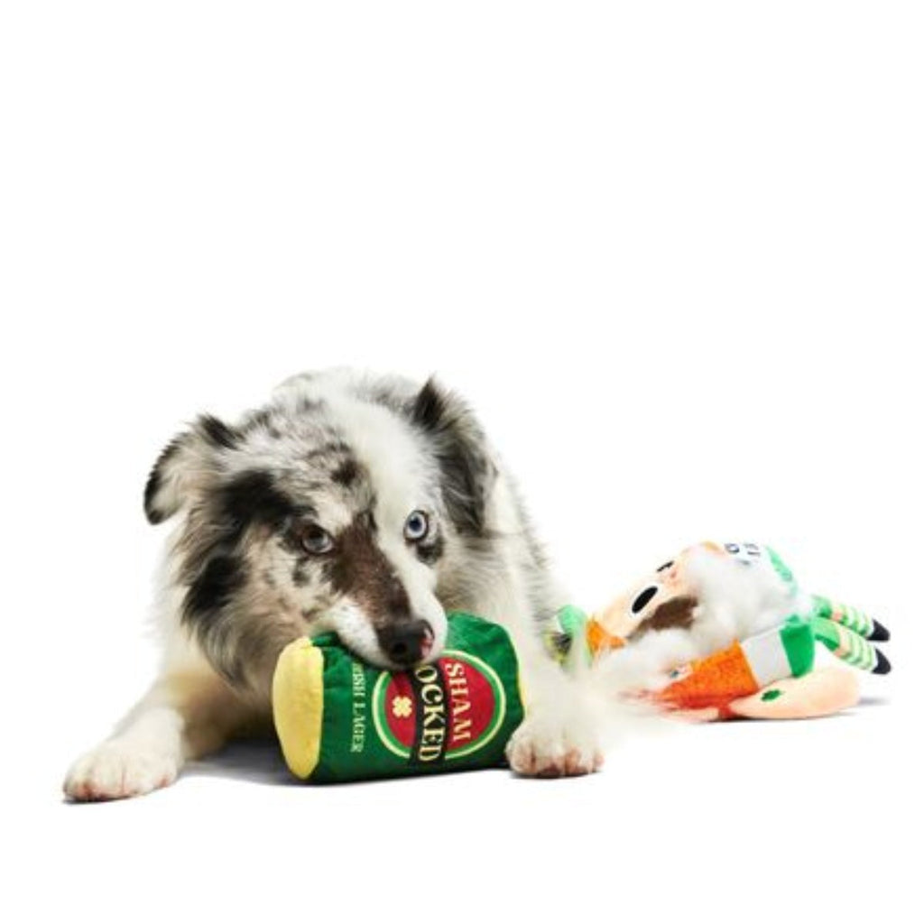 Lick Me Leprechaun Plush 2-in-1 Rip and Reveal + Gnaw Dog Toy