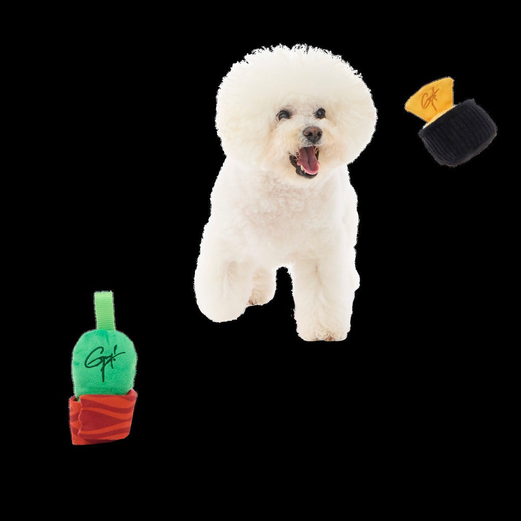Guy's Yappetizers Plush Multi-Part Dog Toy