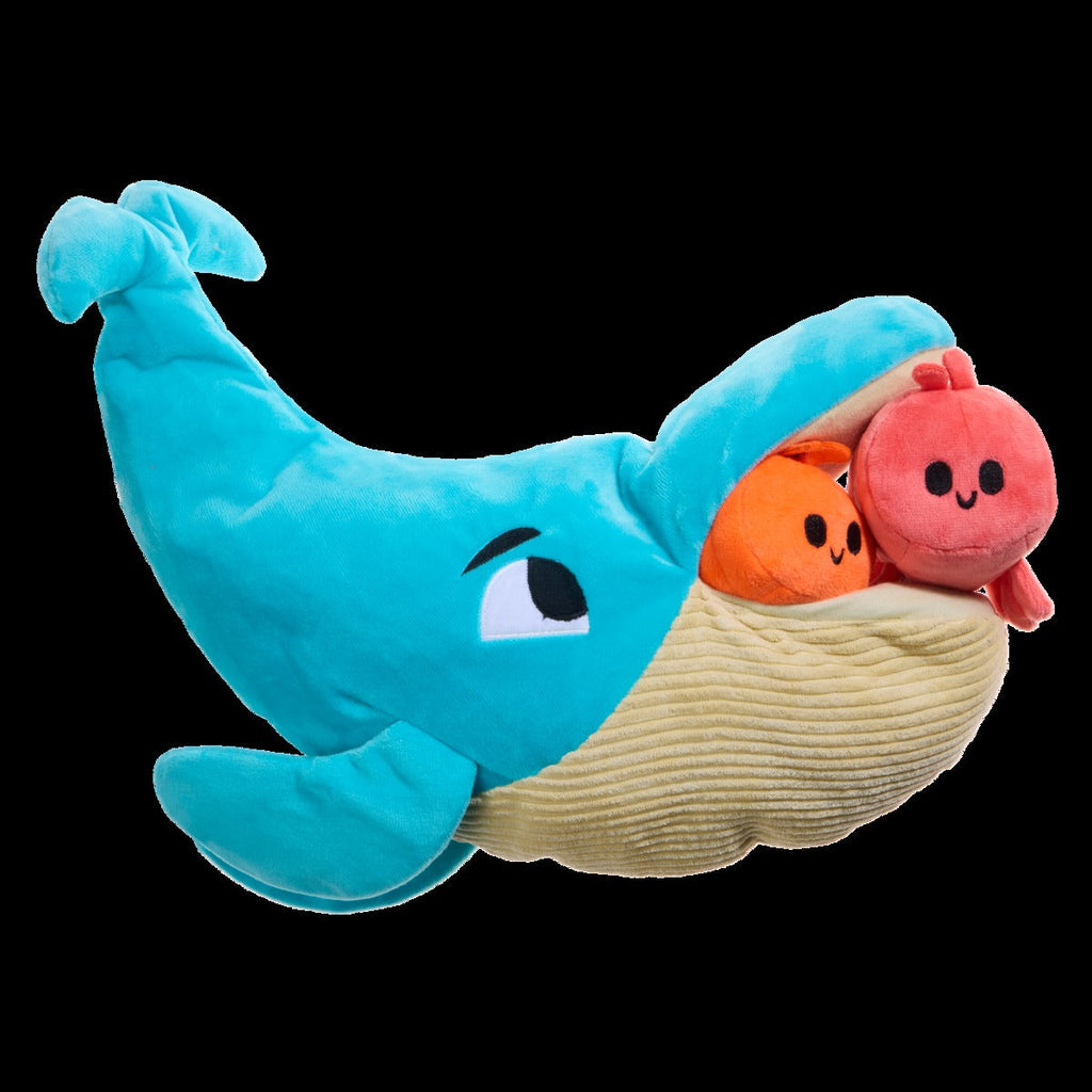 Hungry Hungry Humpback Plush Extra-Large + Multi-Part + Enrichment Dog Toy